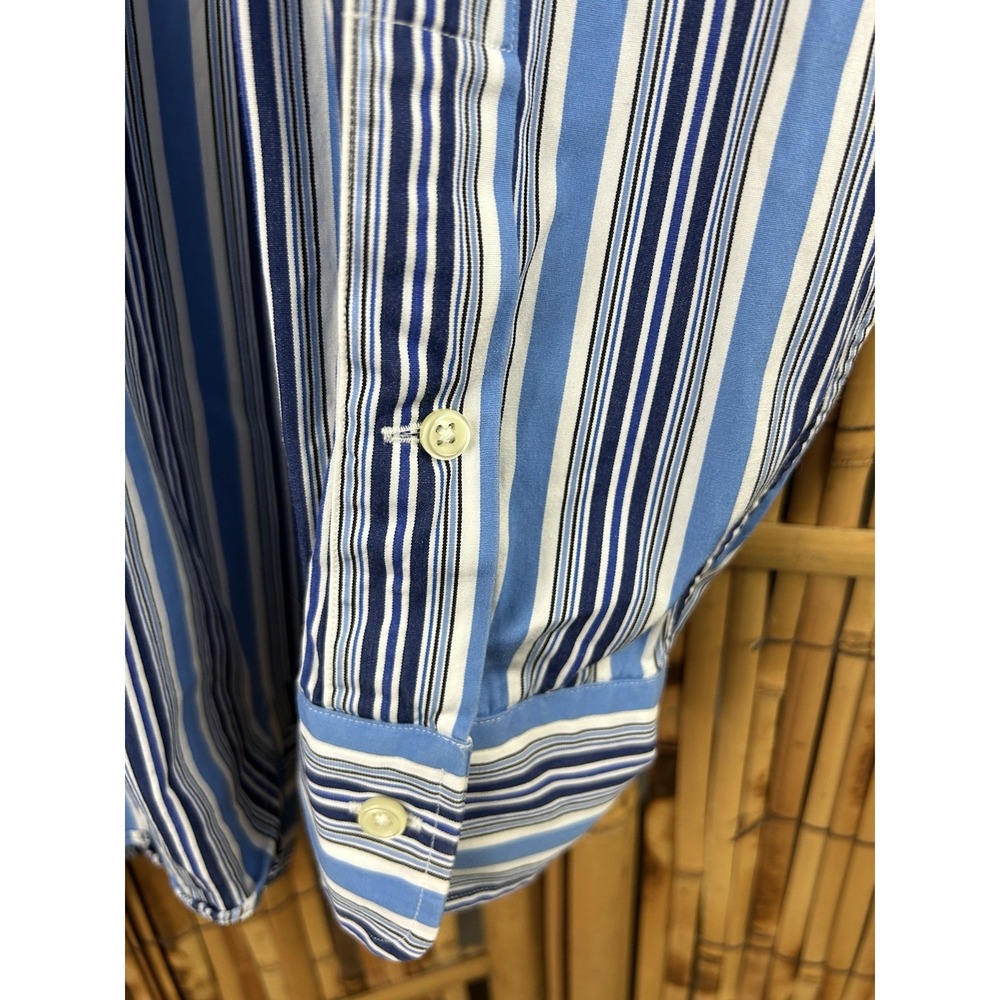 Polo Ralph Lauren Stanton Classic Fit Men's Long Sleeve Blue White Stripe XL - Picture 6 of 12